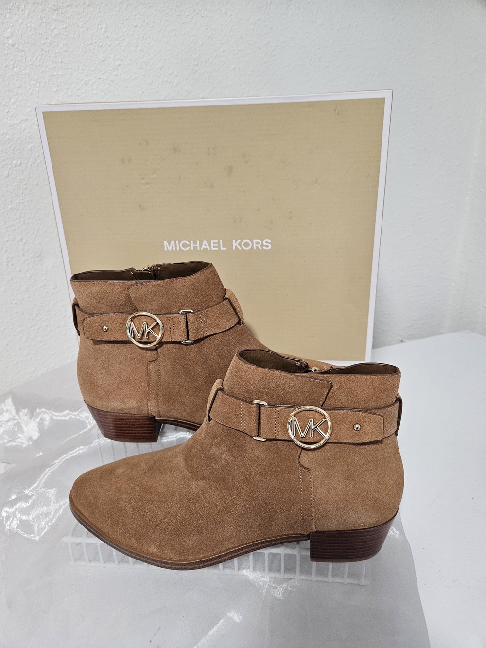 Michael Kors Women's Tan Suede Ankle Boots